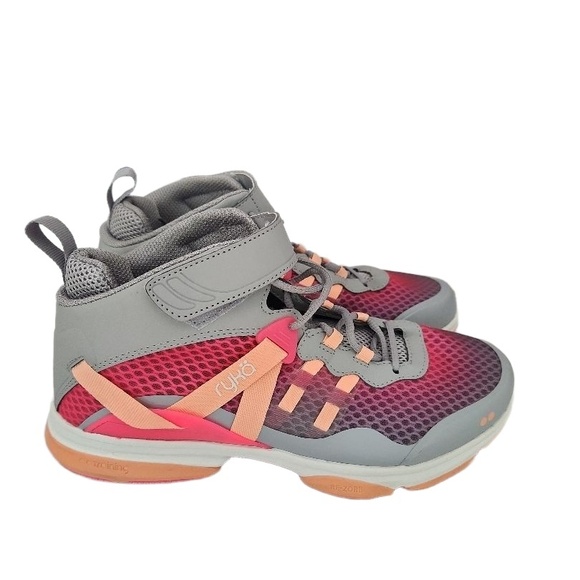 Ryka Sneakers Devotion XT Mid Training Womens Size 9.5 Gray Pink HighTop Mesh - Picture 1 of 16